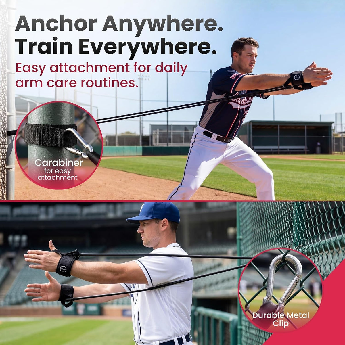 Black 20 lb band with anchor strap, set up anywhere