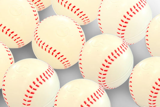 Pile of VeloBlast foam pitching machine balls