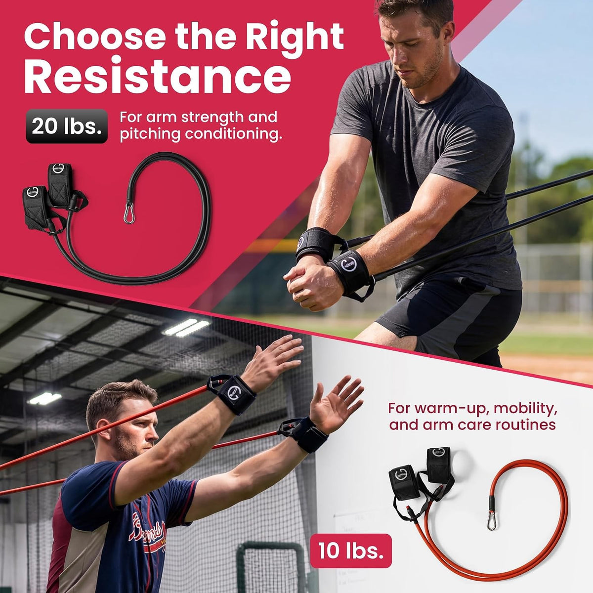 Choose your resistance: black 20 lb band