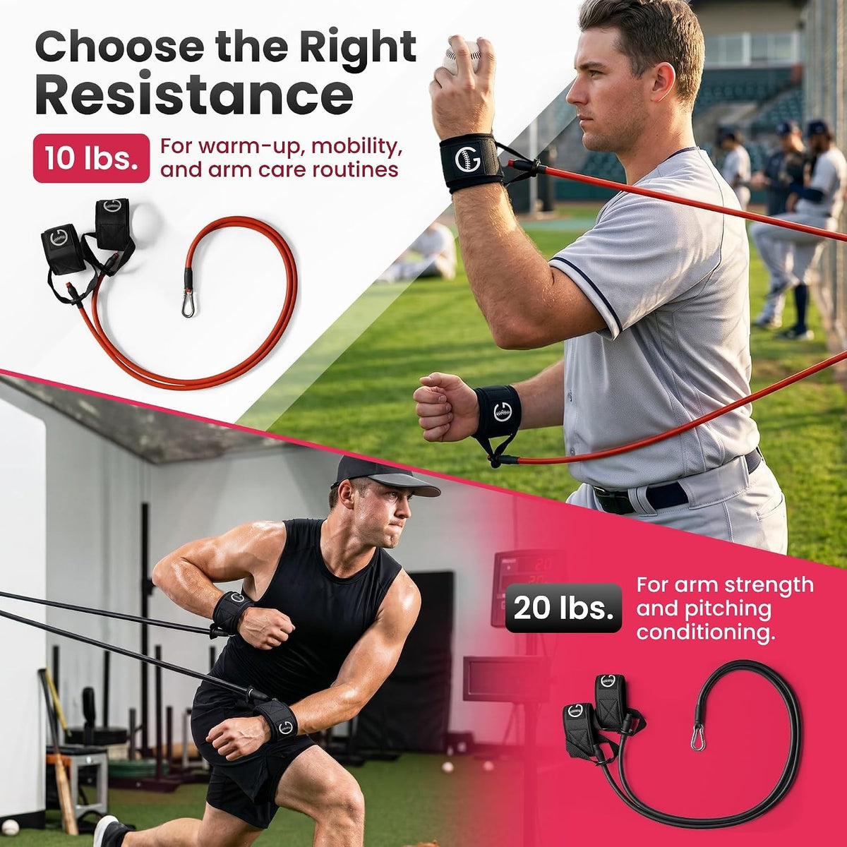 Choose your resistance: red 10 lb band