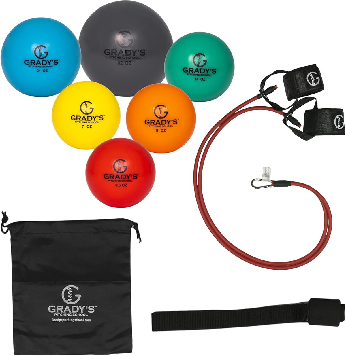 Velo System bundle: 6-ball weighted set with red arm care band