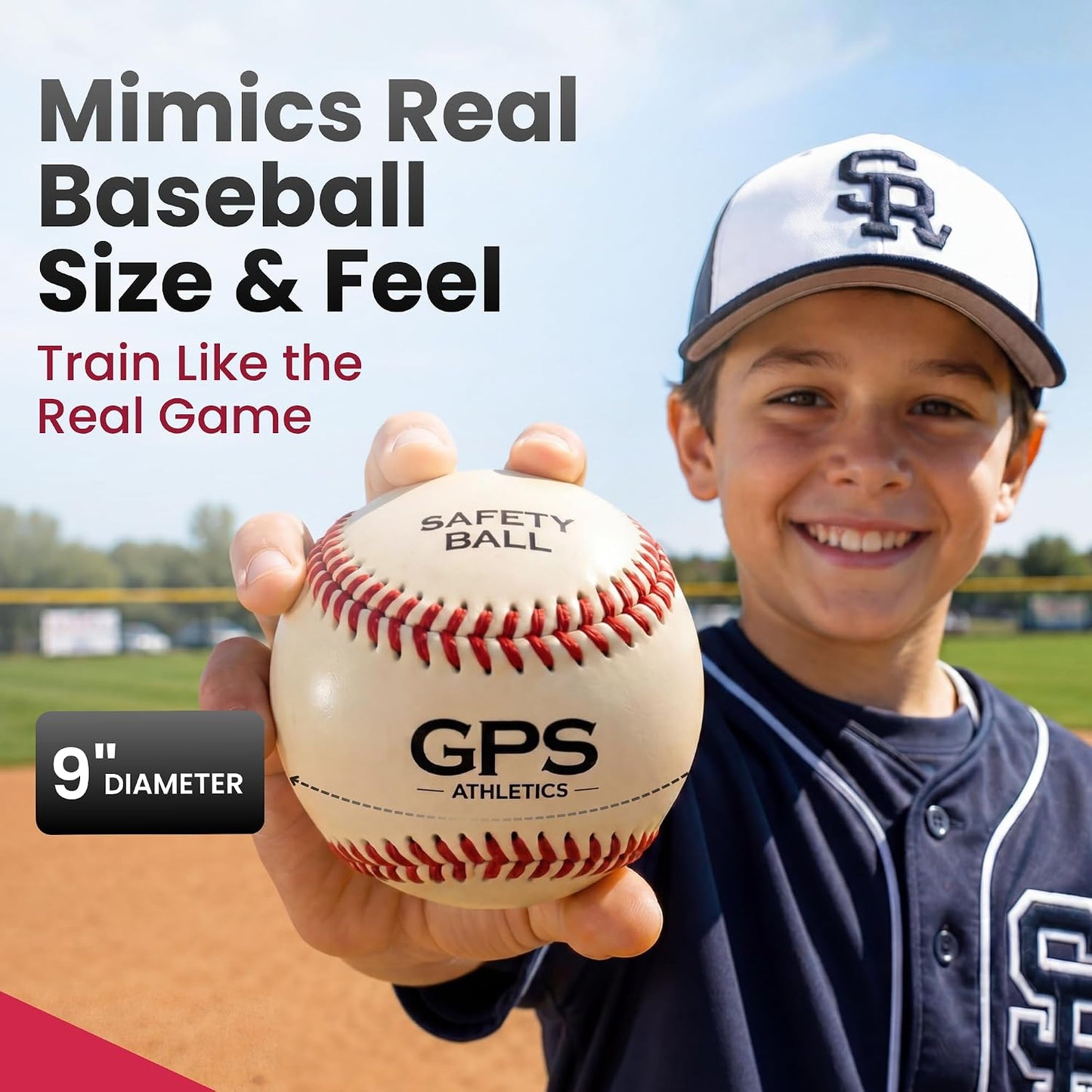 GPS 6 Practice Baseballs for Kids - soft low-impact
