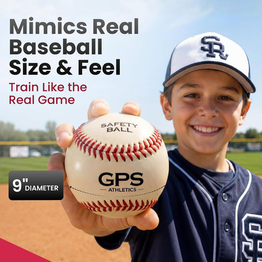 GPS 6 Practice Baseballs for Kids - soft low-impact