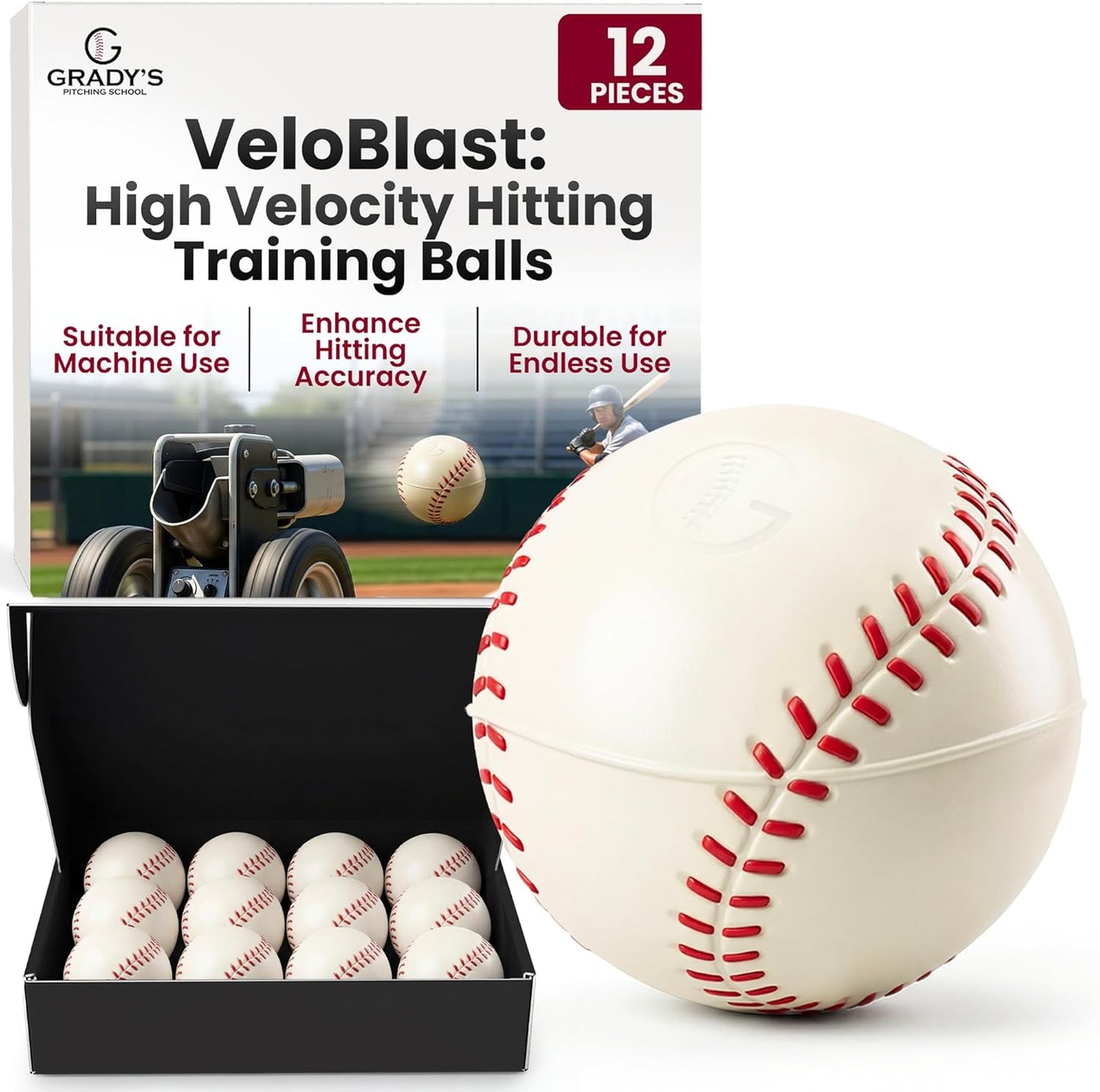 GPS Athletics VeloBlast 3.5 oz foam machine balls