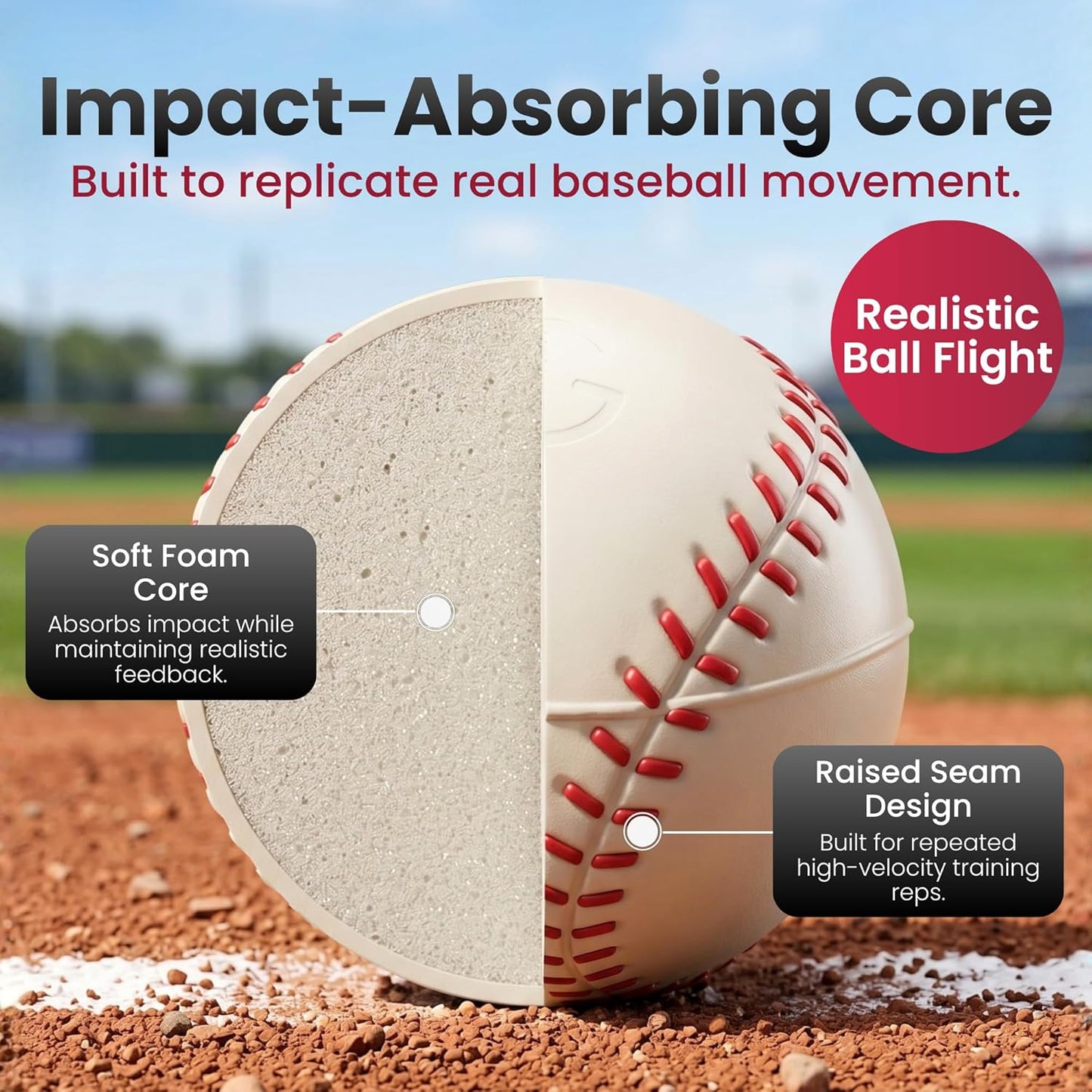VeloBlast Pitching Machine Balls - no-sting hitting trainer