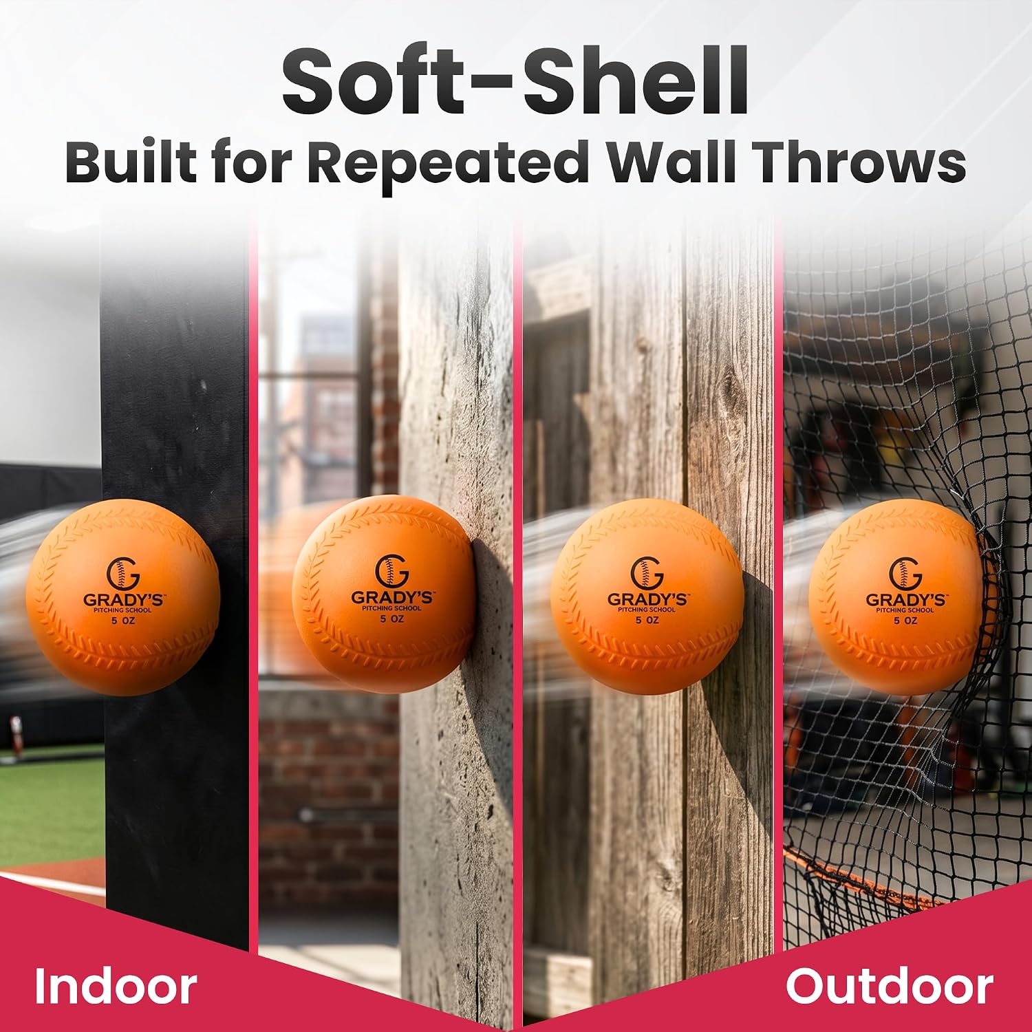 Soft-Shell Weighted Ball Set with Seams - velocity training