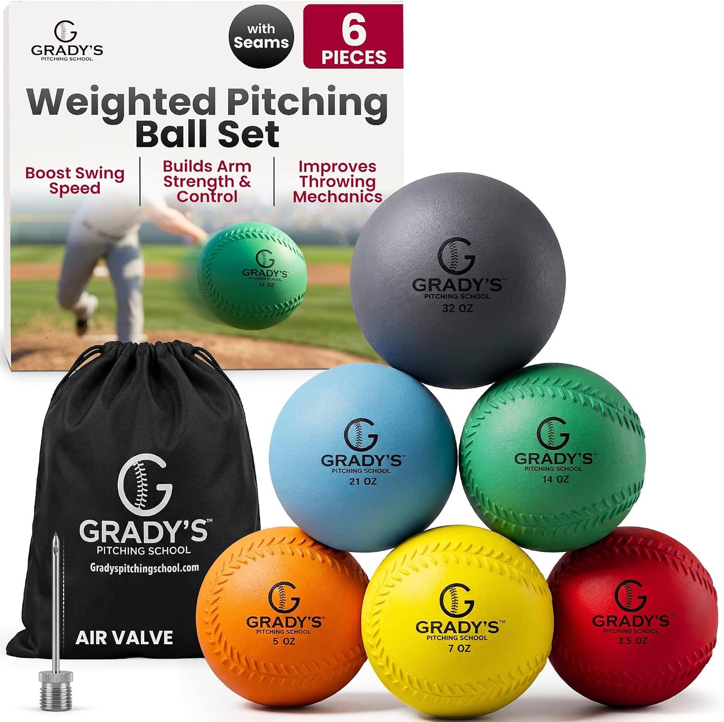 Soft-Shell Weighted Ball Set with Seams - velocity training