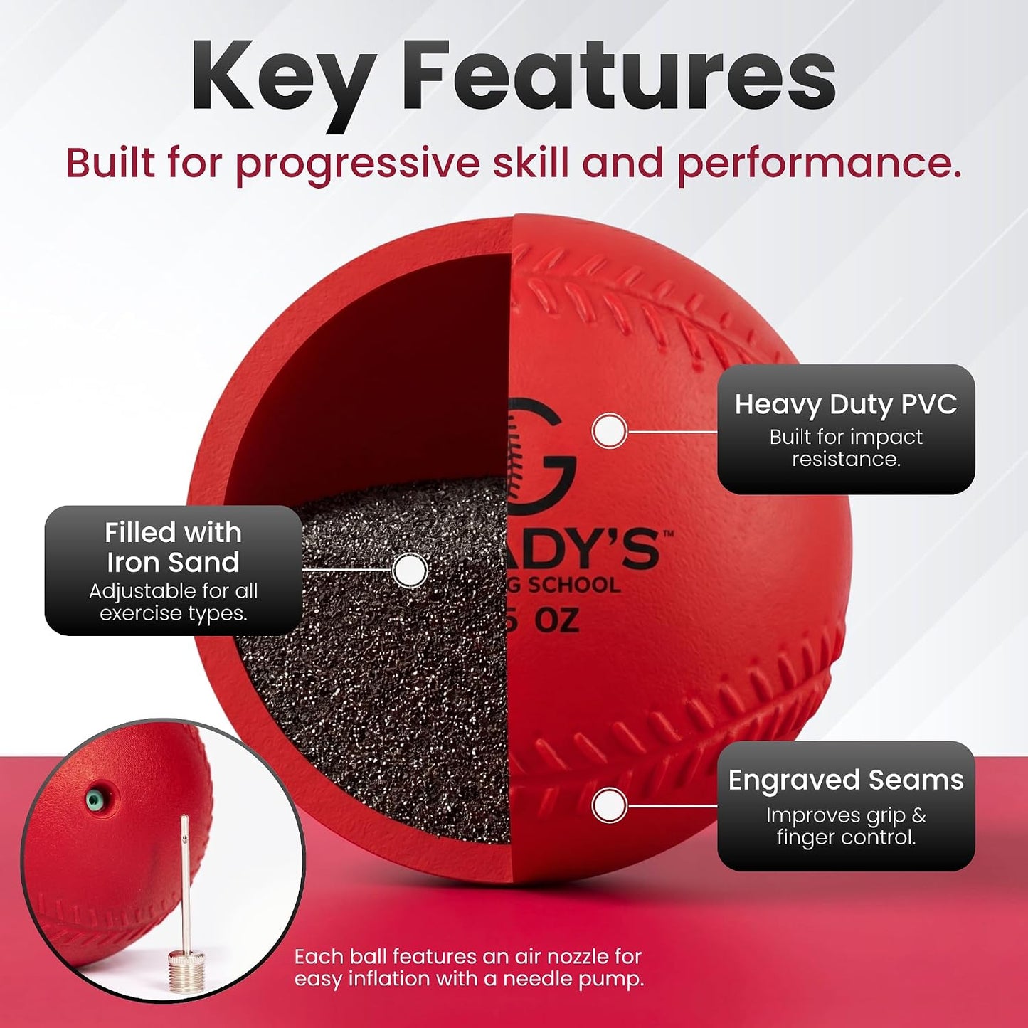 Soft-Shell Weighted Ball Set with Seams - velocity training