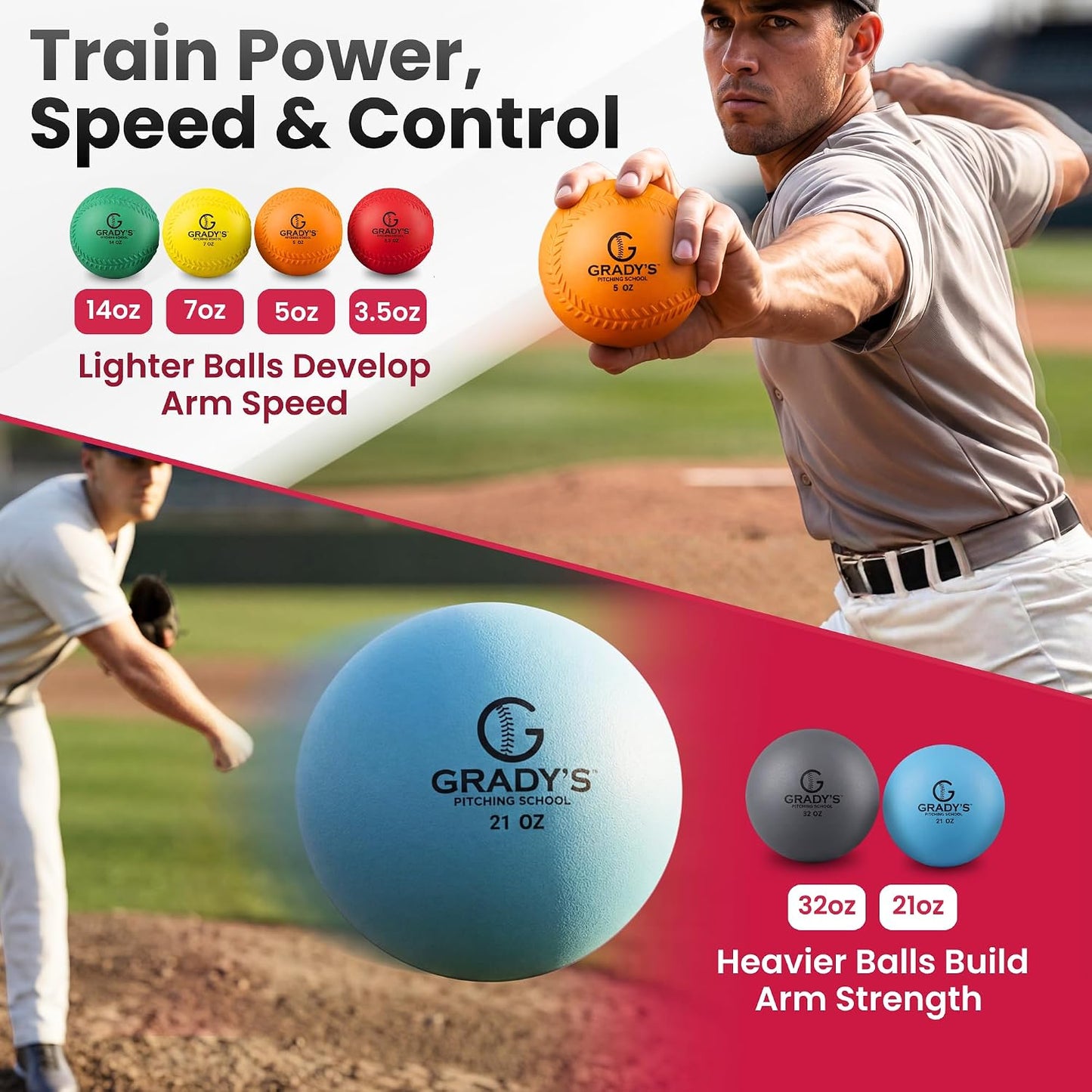 Soft-Shell Weighted Ball Set with Seams - velocity training