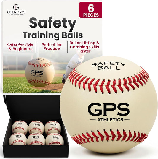 GPS Athletics Soft Practice Baseballs for Kids 6 pack