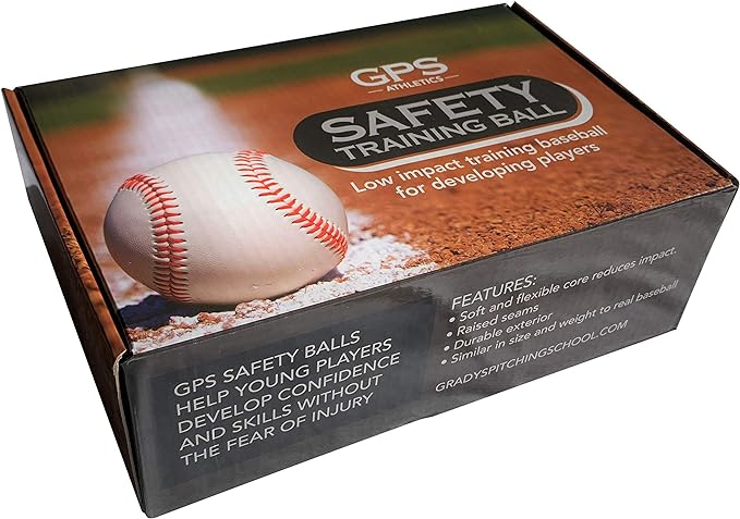GPS 6 Practice Baseballs for Kids – Soft, Low-Impact Youth Training Baseballs (6-Pack)