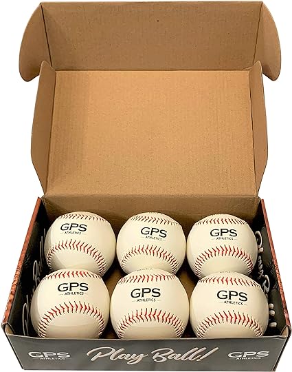 GPS 6 Practice Baseballs for Kids – Soft, Low-Impact Youth Training Baseballs (6-Pack)